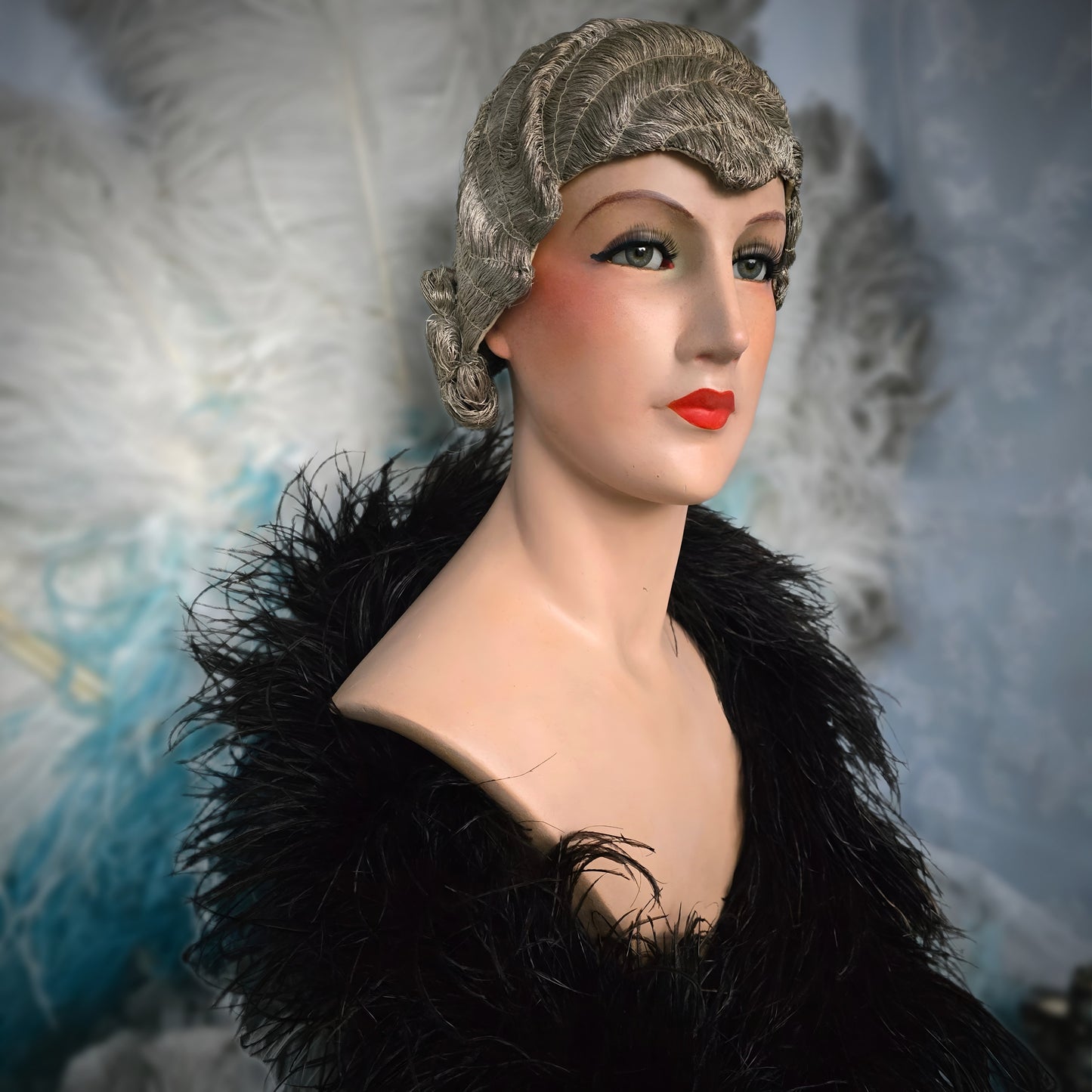 Exquisite 1930s Art Deco Chalkware Bust