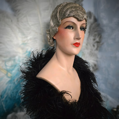 Exquisite 1930s Art Deco Chalkware Bust