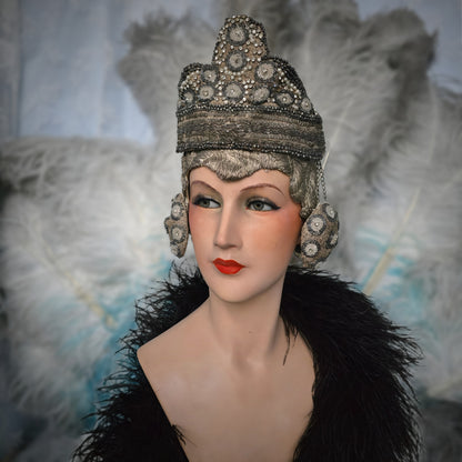Exquisite 1930s Art Deco Chalkware Bust