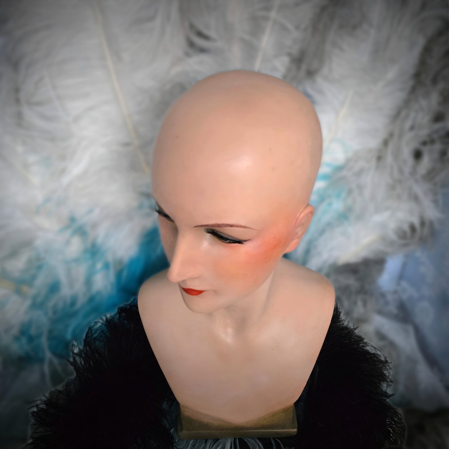 Exquisite 1930s Art Deco Chalkware Bust