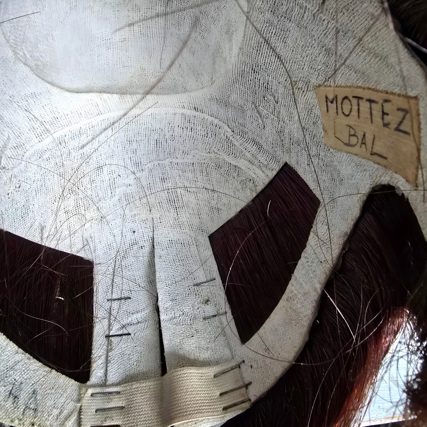 Vintage French Theater Wig with Rhinestones & Feathers – c. 1960s