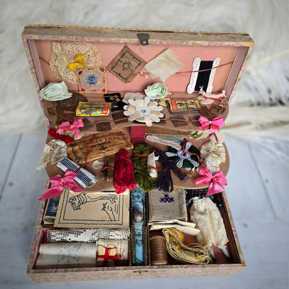 Antique French Child’s Mercerie Sewing Box
