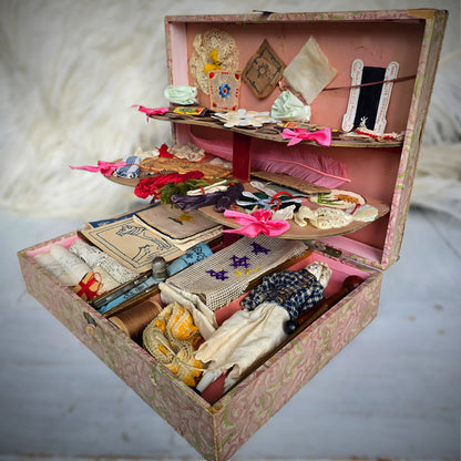 Antique French Child’s Mercerie Sewing Box