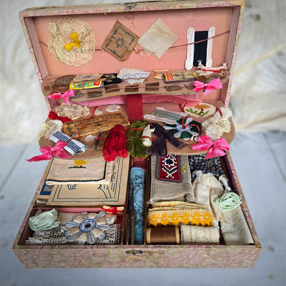 Antique French Child’s Mercerie Sewing Box