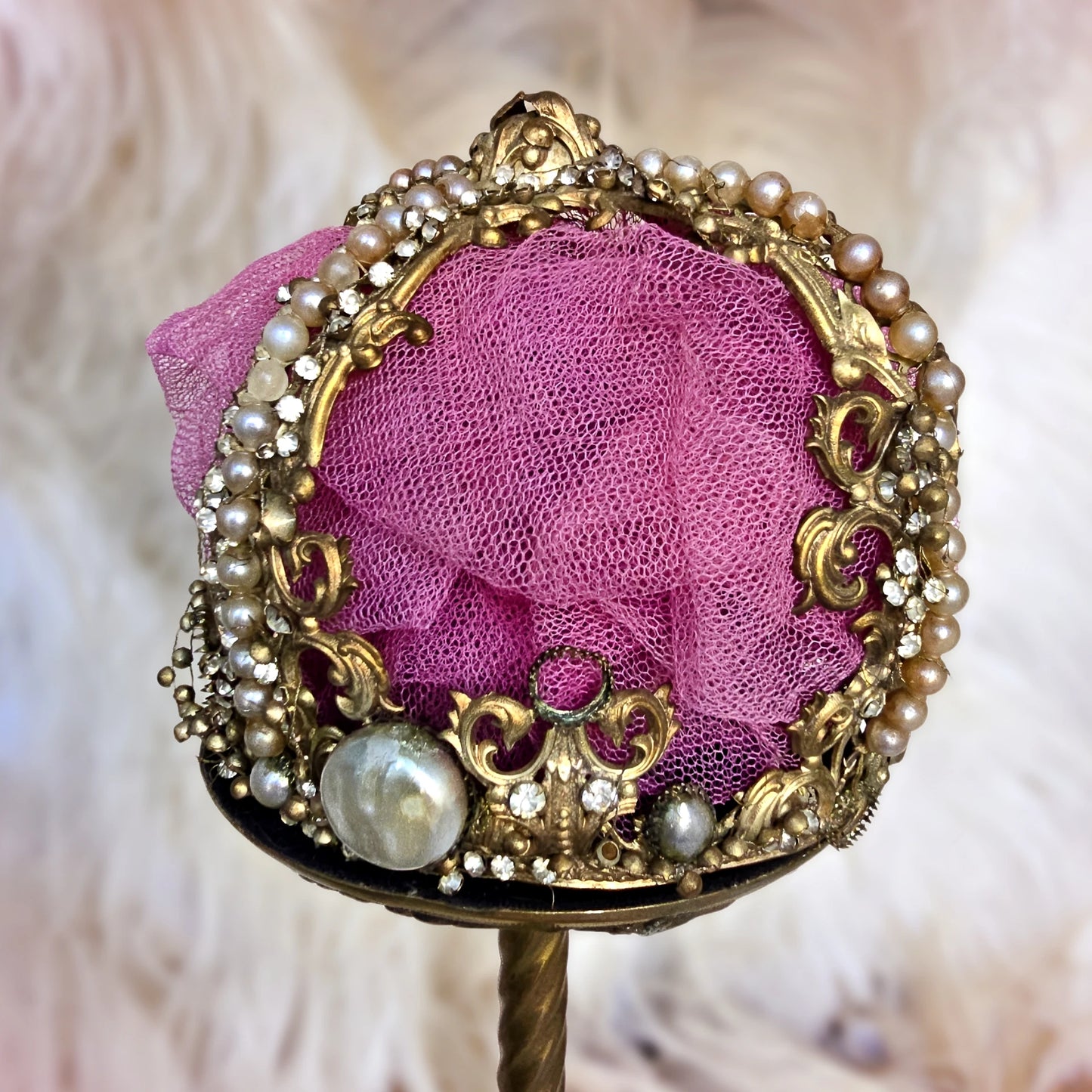 ✨ Antique French Theatrical Crown / Stage Headdress, Circa 1900–1920 | Belle Époque Costume Accessory
