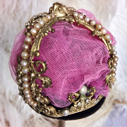 ✨ Antique French Theatrical Crown / Stage Headdress, Circa 1900–1920 | Belle Époque Costume Accessory