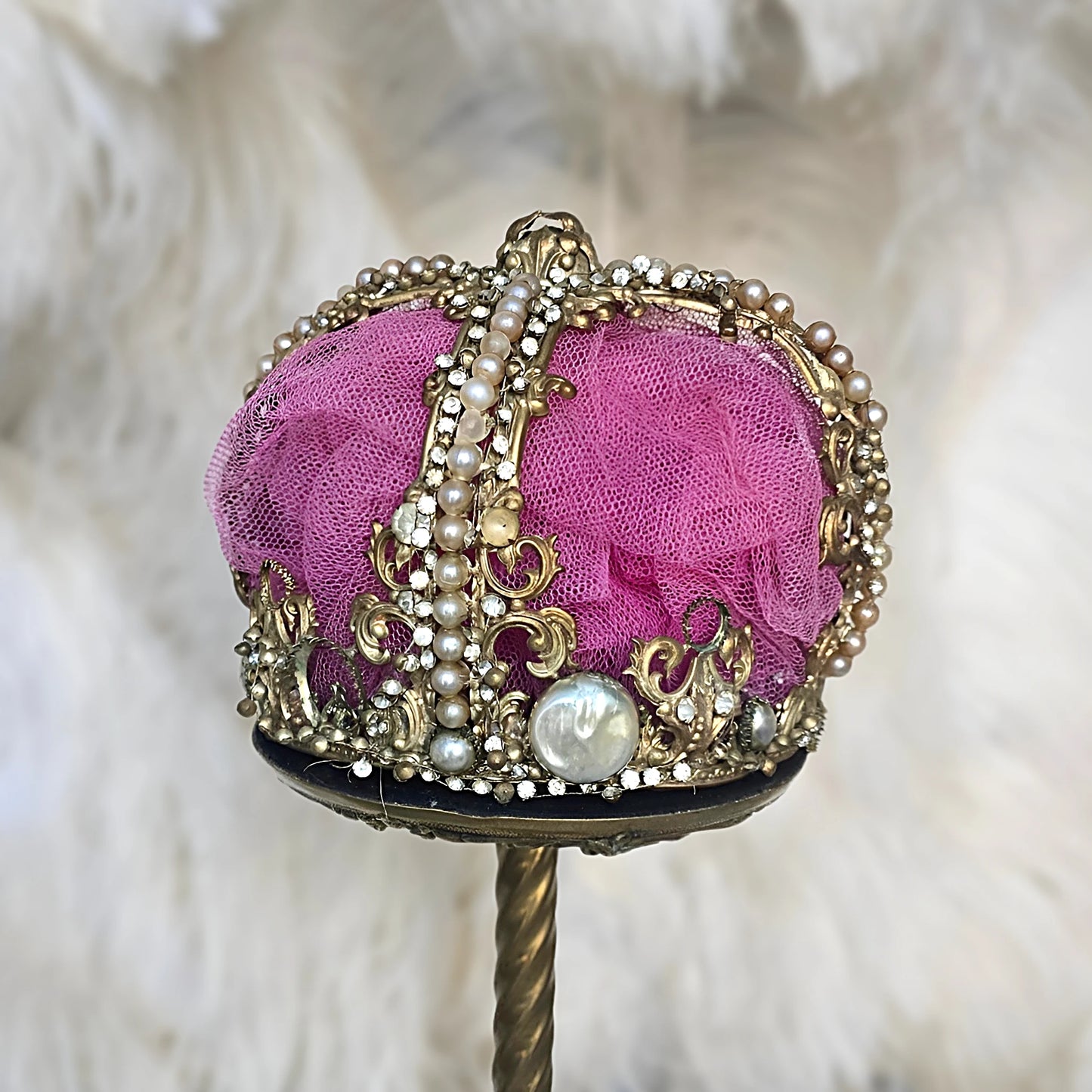 ✨ Antique French Theatrical Crown / Stage Headdress, Circa 1900–1920 | Belle Époque Costume Accessory