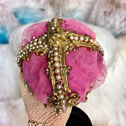 ✨ Antique French Theatrical Crown / Stage Headdress, Circa 1900–1920 | Belle Époque Costume Accessory