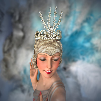 Rare Early 1900s Lido Paris Rhinestone Stage Headdress