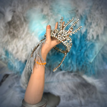 Rare Early 1900s Lido Paris Rhinestone Stage Headdress