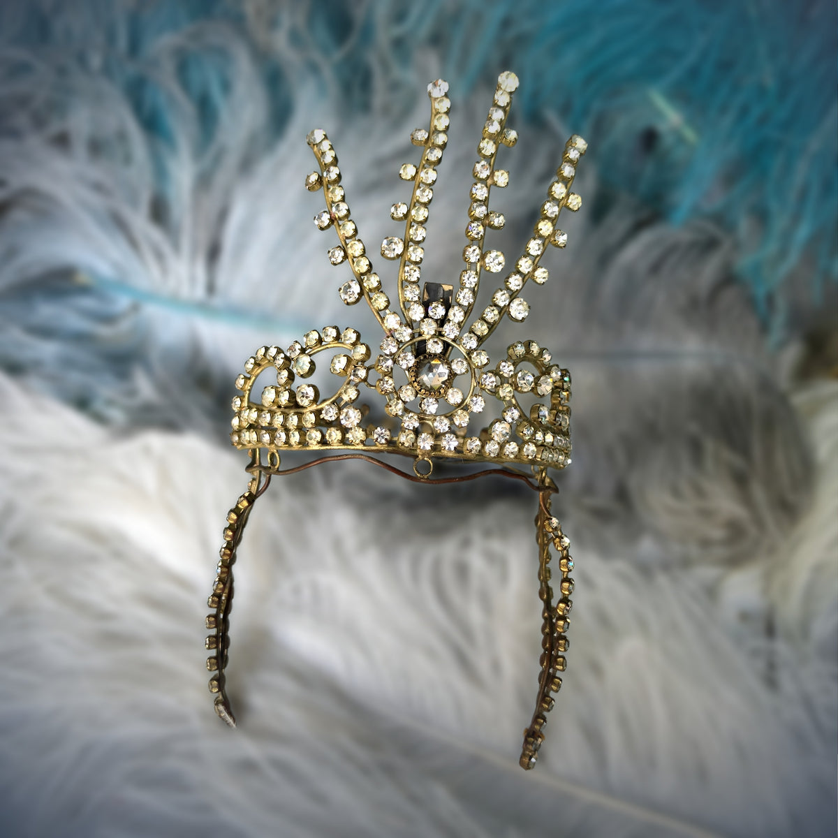 Rare Early 1900s Lido Paris Rhinestone Stage Headdress