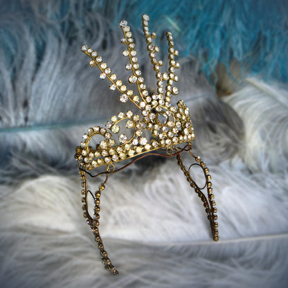 Rare Early 1900s Lido Paris Rhinestone Stage Headdress