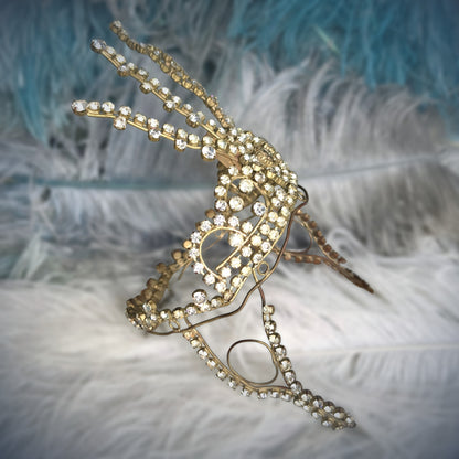Rare Early 1900s Lido Paris Rhinestone Stage Headdress