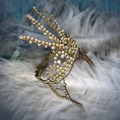 Rare Early 1900s Lido Paris Rhinestone Stage Headdress