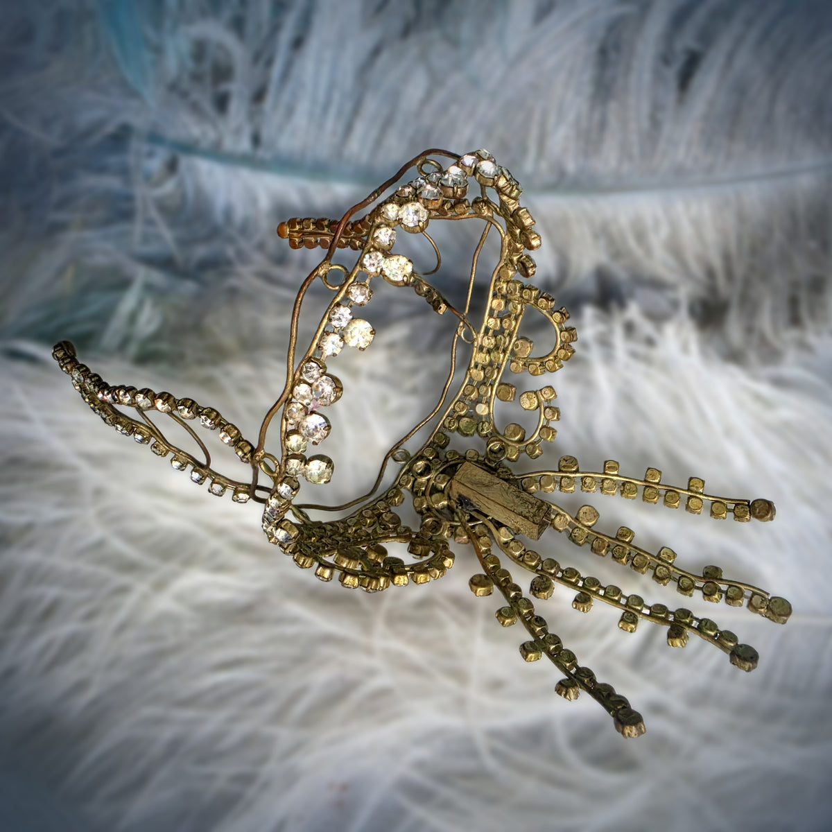 Rare Early 1900s Lido Paris Rhinestone Stage Headdress