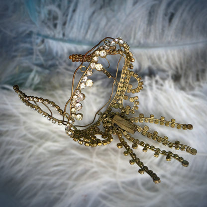 Rare Early 1900s Lido Paris Rhinestone Stage Headdress