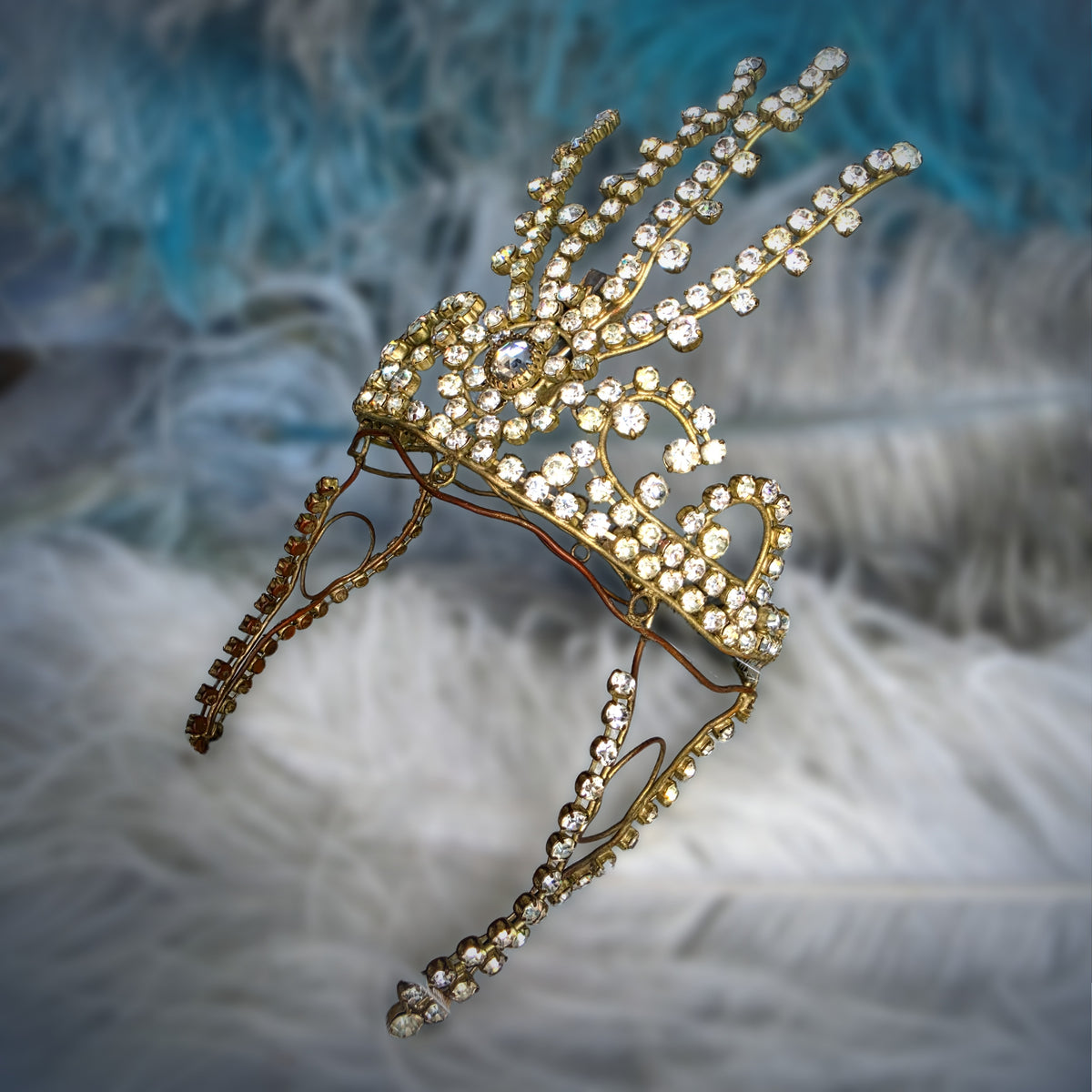 Rare Early 1900s Lido Paris Rhinestone Stage Headdress