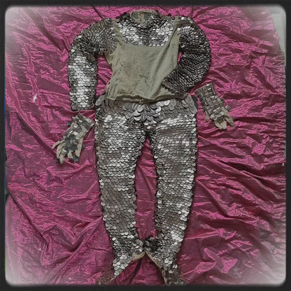 Antique Rare French Child Knight Costume Armor