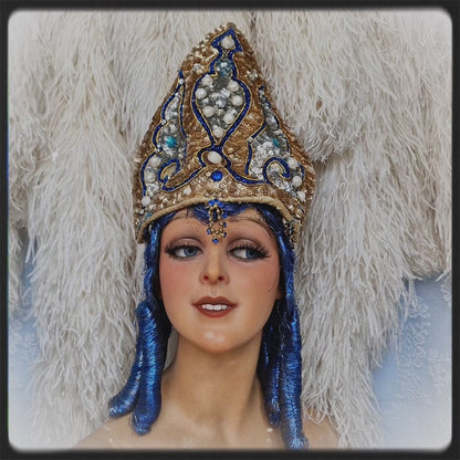 Vintage French Stage Headdress Costume Erte Burlesque