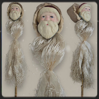 Rare 1930s French Santa Père Noël Marotte Whistle