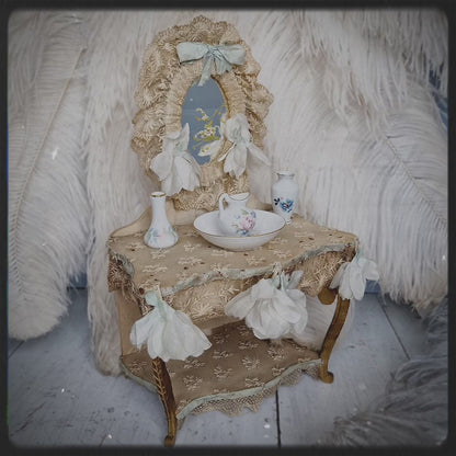 Early 1900s French Poupee Toilette Dressing Table