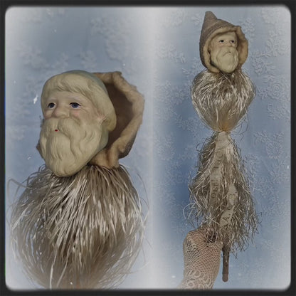 Rare 1930s French Santa Christmas Marotte Whistle