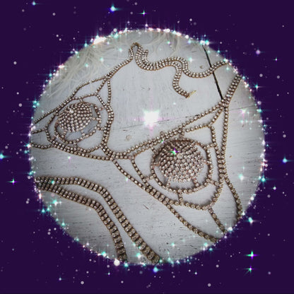 Vintage Stage Burlesque Bra Theater Rhinestone