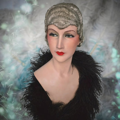 Exquisite 1930s Art Deco Chalkware Bust