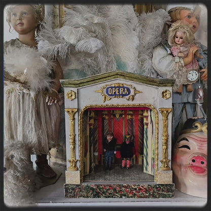 Antique 1880 French Toy Opera Theater Doll Puppet Guignol