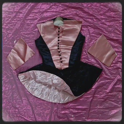 Antique 1900s French Burlesque Showgirl Costume – Rare 3-Piece Set
