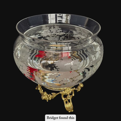 Rare Antique Baccarat Crystal Aquarium