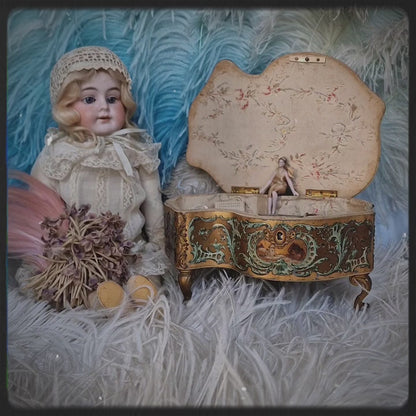 Antique French Vernis Martin Storage Box
