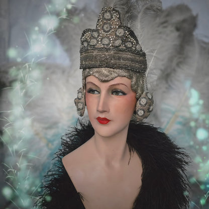 Exquisite 1930s Art Deco Chalkware Bust