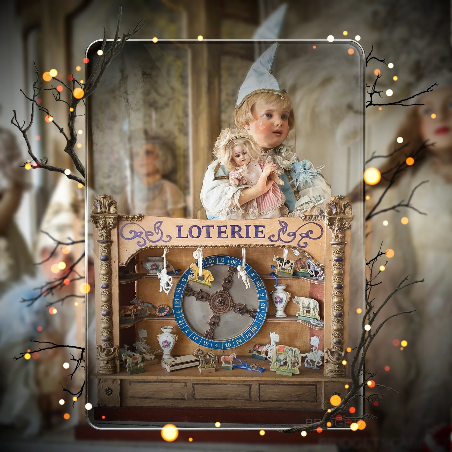 19th Century Lotterie Toy Game Doll