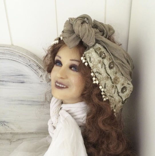 1920s French Wax Red Hair Bust