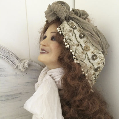 1920s French Wax Red Hair Bust